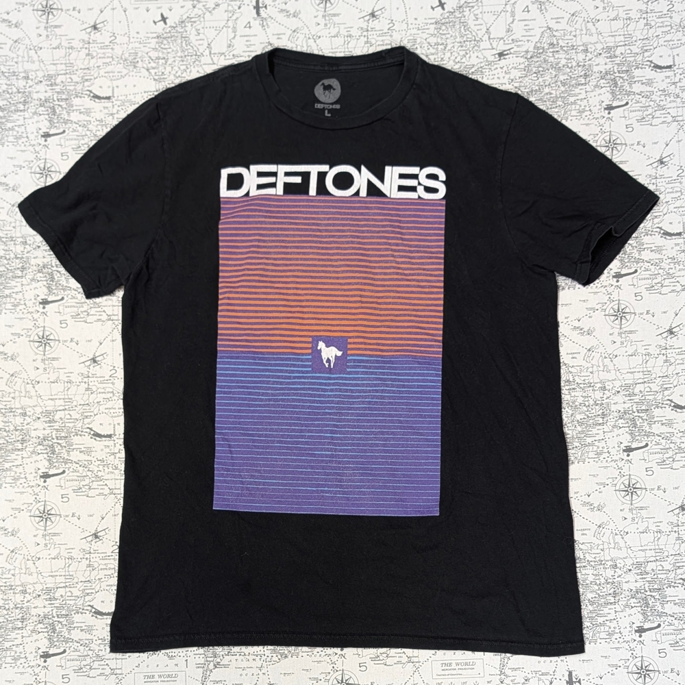 Official Deftones White Pony Worldwide Black Graphic Tee Size Large